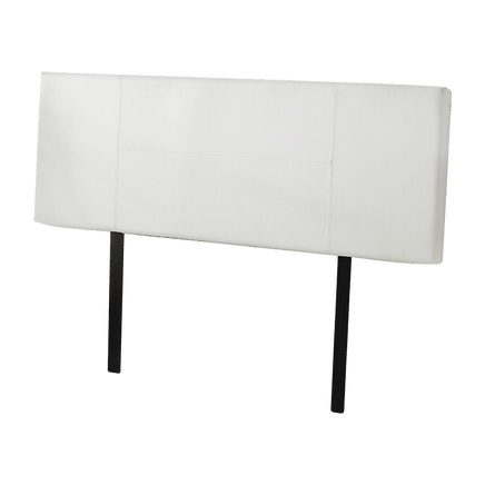 PU Leather Double Bed Headboard Bedhead - White Furniture Kings Warehouse 