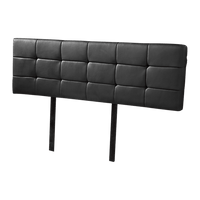 PU Leather King Bed Deluxe Headboard Bedhead - Black Furniture Kings Warehouse 