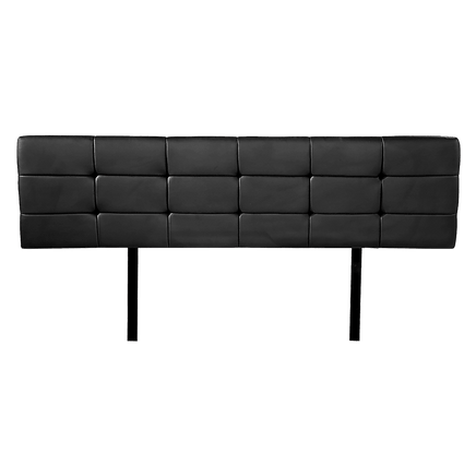 PU Leather King Bed Deluxe Headboard Bedhead - Black Furniture Kings Warehouse 
