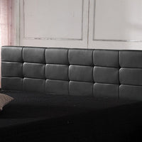 PU Leather King Bed Deluxe Headboard Bedhead - Black Furniture Kings Warehouse 