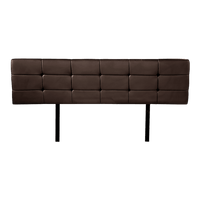 PU Leather King Bed Deluxe Headboard Bedhead - Brown Furniture Kings Warehouse 