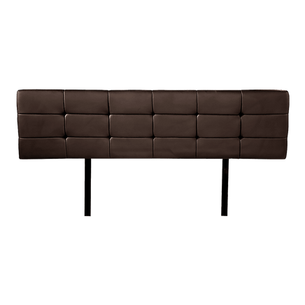 PU Leather King Bed Deluxe Headboard Bedhead - Brown Furniture Kings Warehouse 