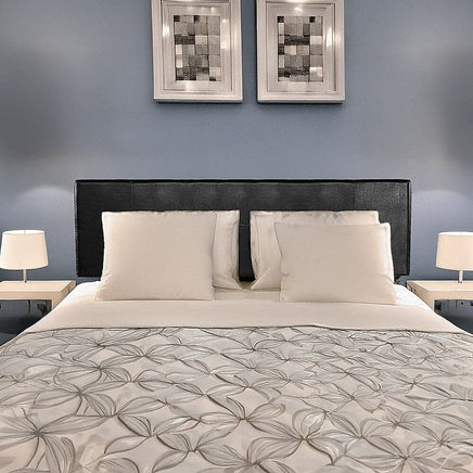 PU Leather King Bed Headboard Bedhead - Black Furniture Kings Warehouse 