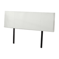 PU Leather King Bed Headboard Bedhead - White Furniture Kings Warehouse 