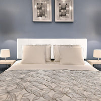 PU Leather King Bed Headboard Bedhead - White Furniture Kings Warehouse 