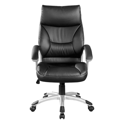 PU Leather Office Chair Executive Padded Black Furniture Kings Warehouse 