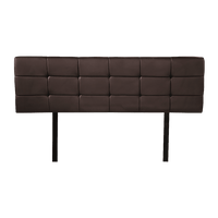 PU Leather Queen Bed Deluxe Headboard Bedhead - Brown Furniture Kings Warehouse 