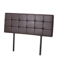 PU Leather Queen Bed Deluxe Headboard Bedhead - Brown Furniture Kings Warehouse 