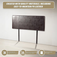 PU Leather Queen Bed Headboard Bedhead - Brown Furniture Kings Warehouse 