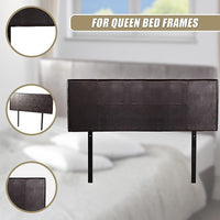 PU Leather Queen Bed Headboard Bedhead - Brown Furniture Kings Warehouse 