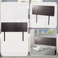 PU Leather Queen Bed Headboard Bedhead - Brown Furniture Kings Warehouse 