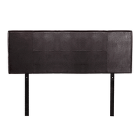 PU Leather Queen Bed Headboard Bedhead - Brown Furniture Kings Warehouse 