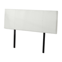 PU Leather Queen Bed Headboard Bedhead - White Furniture Kings Warehouse 