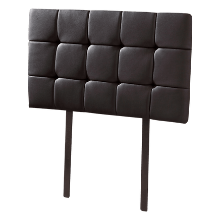 PU Leather Single Bed Deluxe Headboard Bedhead - Black Furniture Kings Warehouse 