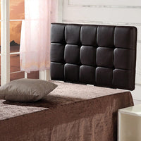 PU Leather Single Bed Deluxe Headboard Bedhead - Black Furniture Kings Warehouse 