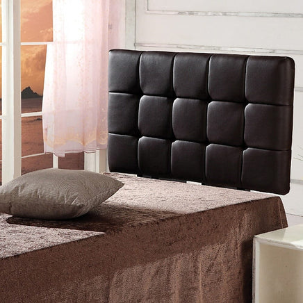 PU Leather Single Bed Deluxe Headboard Bedhead - Black Furniture Kings Warehouse 