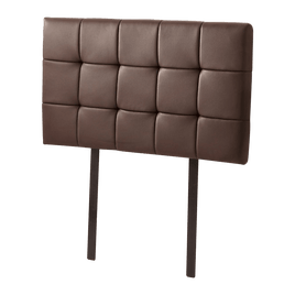 PU Leather Single Bed Deluxe Headboard Bedhead - Brown Furniture Kings Warehouse