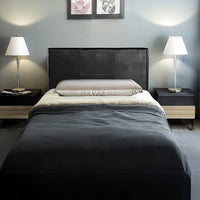 PU Leather Single Bed Headboard Bedhead - Black Furniture Kings Warehouse 