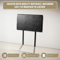 PU Leather Single Bed Headboard Bedhead - Black Furniture Kings Warehouse 