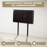PU Leather Single Bed Headboard Bedhead - Brown Furniture Kings Warehouse 