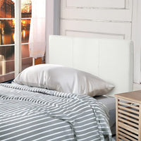 PU Leather Single Bed Headboard Bedhead - White Furniture Kings Warehouse 