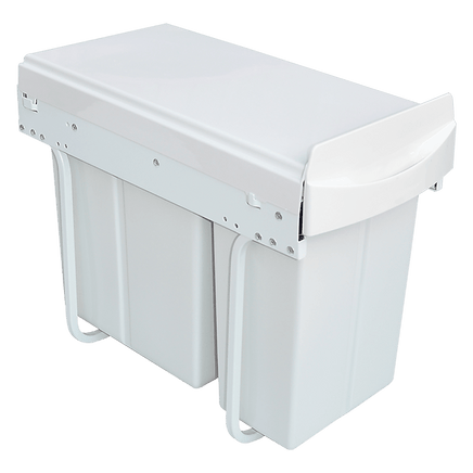 Pull Out Bin Kitchen Double Dual Slide Garbage Rubbish Waste 10L+20L Home & Garden Kings Warehouse 