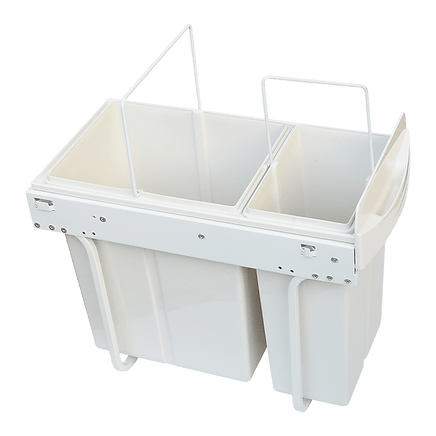 Pull Out Bin Kitchen Double Dual Slide Garbage Rubbish Waste 10L+20L Home & Garden Kings Warehouse 