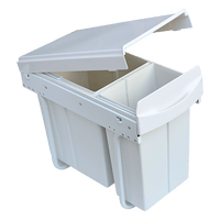 Pull Out Bin Kitchen Double Dual Slide Garbage Rubbish Waste 10L+20L Home & Garden Kings Warehouse 