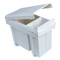 Pull Out Bin Kitchen Double Dual Slide Garbage Rubbish Waste 10L+20L Kings Warehouse 