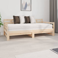 Pull-out Day Bed Solid Wood Pine 2x(92x187) cm