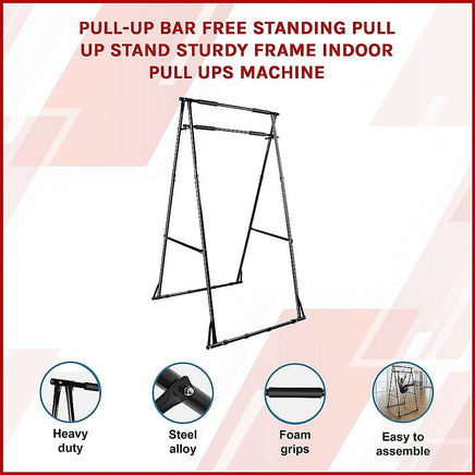 Pull-up Bar Free Standing Pull up Stand Sturdy Frame Indoor Pull Ups Machine Sports & Fitness Kings Warehouse 