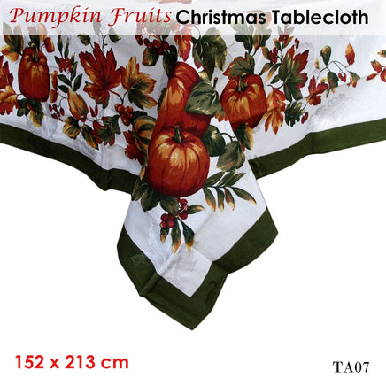 Pumpkin Fruits Christmas Tablecloth 152 x 213 cm Home & Garden Kings Warehouse 