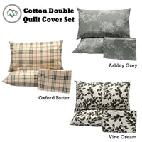 Pure Cotton Ashley Quilt Cover Set Double Home & Garden Kings Warehouse 