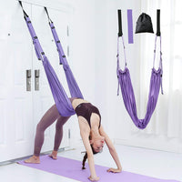 Purple Fitness Yoga Strap Band Waist Trainer Leg Door Swing Adjustable Ballet Dancer Kings Warehouse 