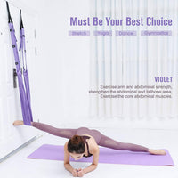 Purple Fitness Yoga Strap Band Waist Trainer Leg Door Swing Adjustable Ballet Dancer Kings Warehouse 