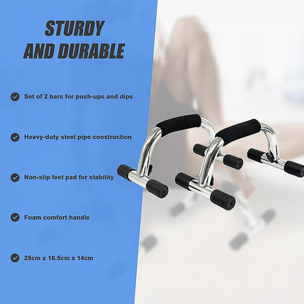 Push Up Bar Stand Handle Muscle Strength Exercise Gym Sports & Fitness Kings Warehouse 