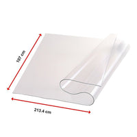 PVC Tablecloth Protector Table Cover Dining Table Cloth Plastic 2134x1070mm 1.5mm Home & Garden Kings Warehouse 