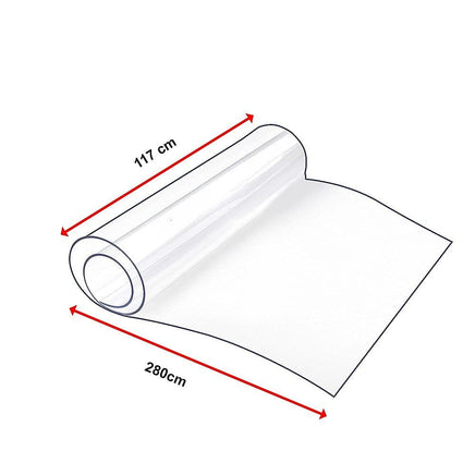 PVC Tablecloth Protector Table Cover Dining Table Cloth Plastic 2800x1170mm 2.0mm Home & Garden Kings Warehouse 