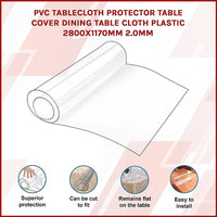 PVC Tablecloth Protector Table Cover Dining Table Cloth Plastic 2800x1170mm 2.0mm Home & Garden Kings Warehouse 