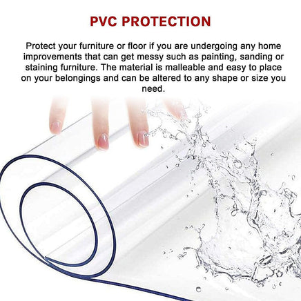 PVC Tablecloth Protector Table Cover Dining Table Cloth Plastic 2800x1170mm 2.0mm Home & Garden Kings Warehouse 