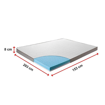 Queen Cooling Gel Memory Foam Mattress Topper – CertiPUR-US Certified Foam Furniture Kings Warehouse 