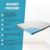 Queen Cooling Gel Memory Foam Mattress Topper – CertiPUR-US Certified Foam Furniture Kings Warehouse 