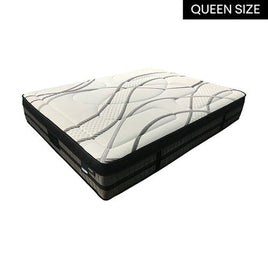 Queen Mattress Pocket Coil Spring Foam Firm Bed 32cm thick Furniture Kings Warehouse 