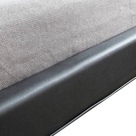 Queen PU Leather Deluxe Bed Frame Black Kings Warehouse 
