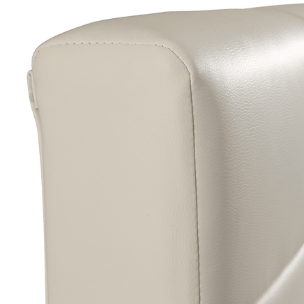 Queen PU Leather Deluxe Bed Frame White Furniture Kings Warehouse 