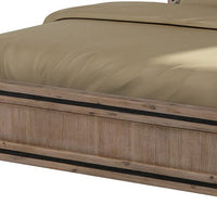 Queen Size Silver Brush Bed Frame in Acacia Wood Construction Furniture Kings Warehouse 