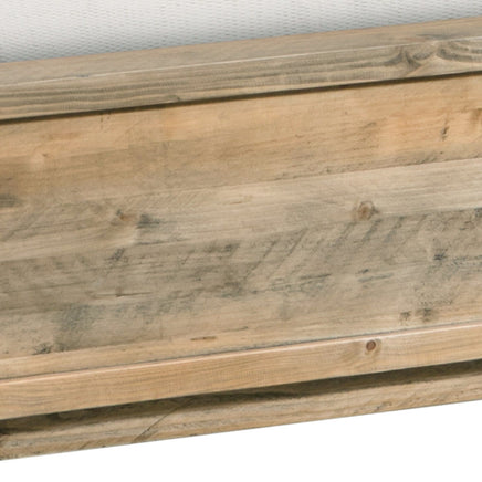 Queen Size Wooden Bed Frame in Solid Wood Antique Design Light Brown Furniture Kings Warehouse 
