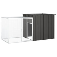 Rabbit Cage Anthracite 200x91x100 cm Galvanised Steel Kings Warehouse 