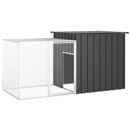 Rabbit Cage Anthracite 200x91x100 cm Galvanised Steel Kings Warehouse 