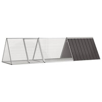 Rabbit Cage Anthracite 302.5x80.5x71 cm Galvanised Steel Kings Warehouse 
